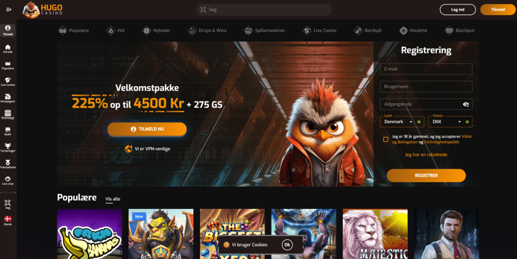 Hugo Casino – Bedste All-in-One Casino uden Dansk Licens