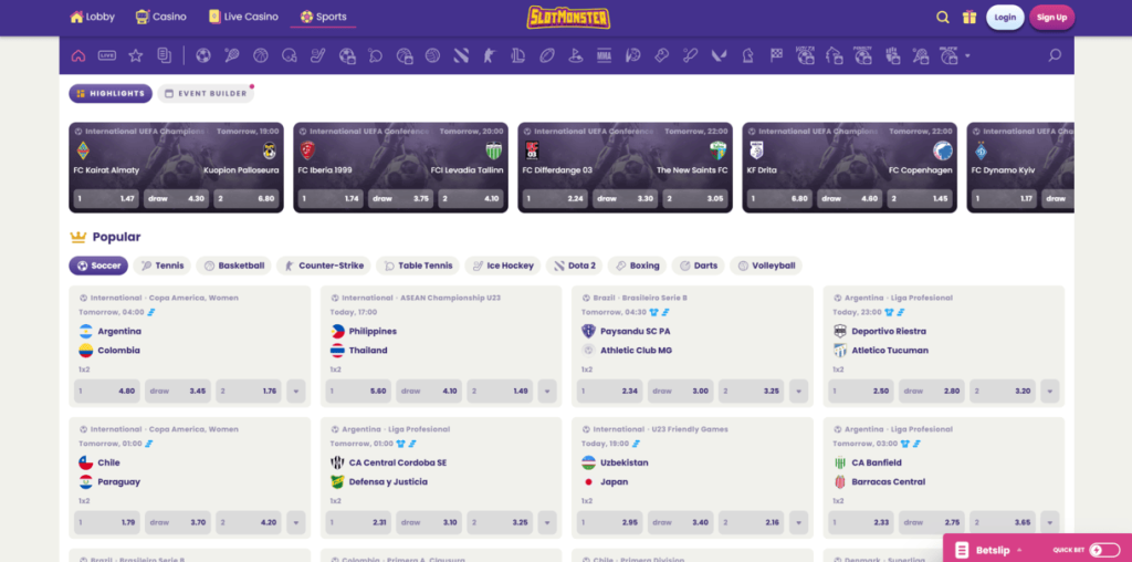 Slotmonster – Bedst til free bets og risikofri spil