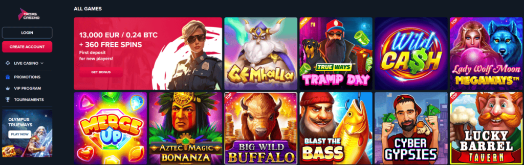trips casino Spiludvalg